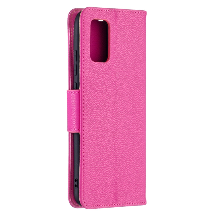 For Samsung Galaxy A02s (EU Version) Litchi Texture Pure Color Horizontal Flip Leather Case with Holder & Card Slots & Wallet & Lanyard