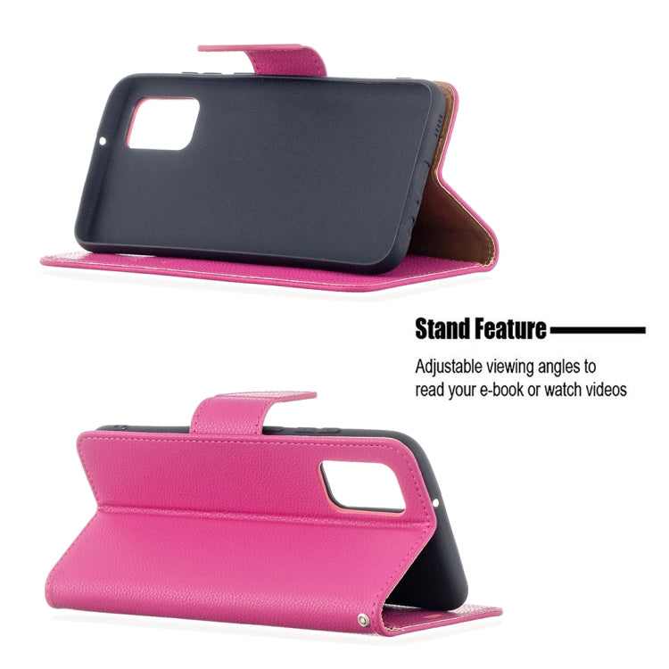 For Samsung Galaxy A02s (EU Version) Litchi Texture Pure Color Horizontal Flip Leather Case with Holder & Card Slots & Wallet & Lanyard