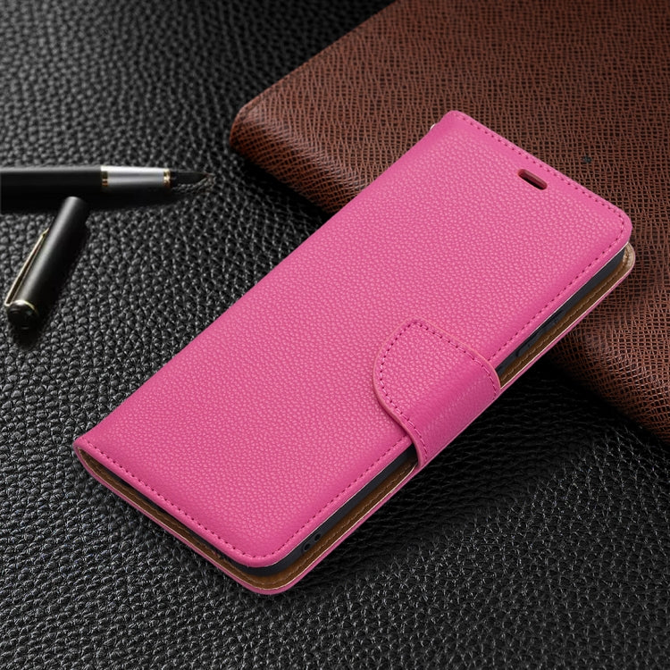 For Samsung Galaxy A02s (EU Version) Litchi Texture Pure Color Horizontal Flip Leather Case with Holder & Card Slots & Wallet & Lanyard