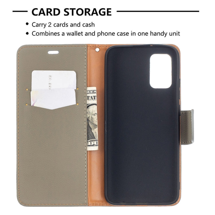 For Samsung Galaxy A02s (EU Version) Litchi Texture Pure Color Horizontal Flip Leather Case with Holder & Card Slots & Wallet & Lanyard