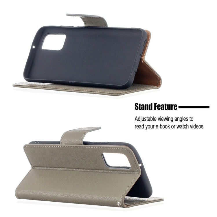 For Samsung Galaxy A02s (EU Version) Litchi Texture Pure Color Horizontal Flip Leather Case with Holder & Card Slots & Wallet & Lanyard