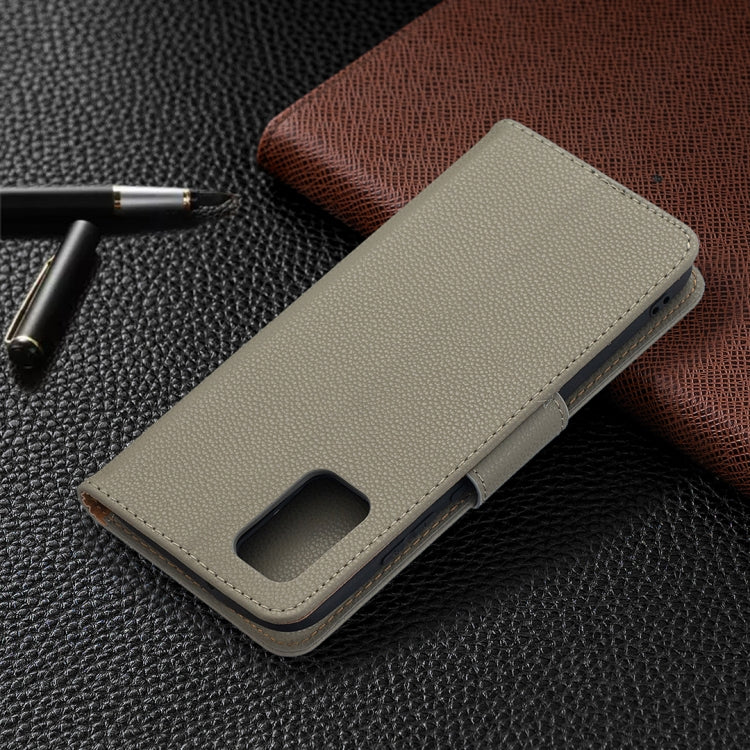 For Samsung Galaxy A02s (EU Version) Litchi Texture Pure Color Horizontal Flip Leather Case with Holder & Card Slots & Wallet & Lanyard