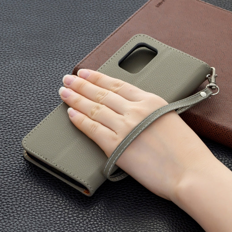 For Samsung Galaxy A02s (EU Version) Litchi Texture Pure Color Horizontal Flip Leather Case with Holder & Card Slots & Wallet & Lanyard