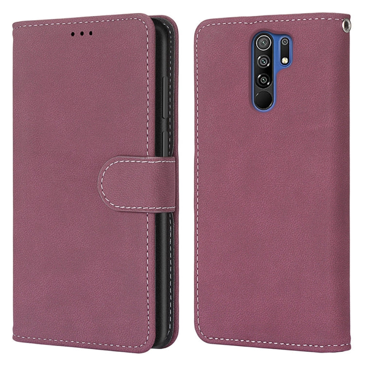 For Xiaomi Redmi 9 Retro Frosted Horizontal Flip PU Leather Case with Holder & Card Slots & Wallet & Photo Frame