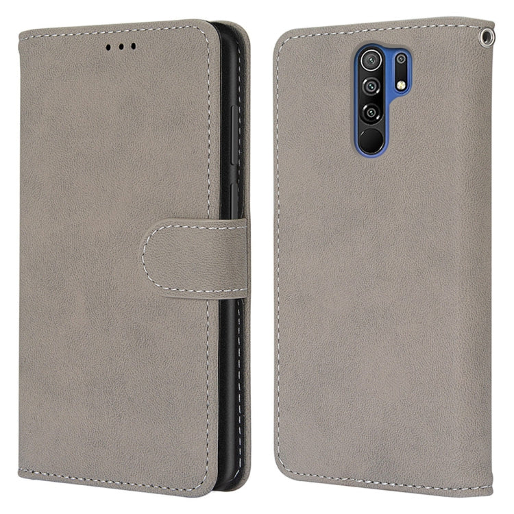 For Xiaomi Redmi 9 Retro Frosted Horizontal Flip PU Leather Case with Holder & Card Slots & Wallet & Photo Frame