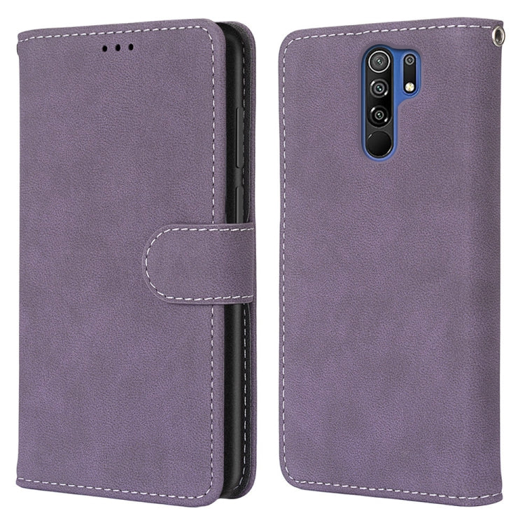 For Xiaomi Redmi 9 Retro Frosted Horizontal Flip PU Leather Case with Holder & Card Slots & Wallet & Photo Frame