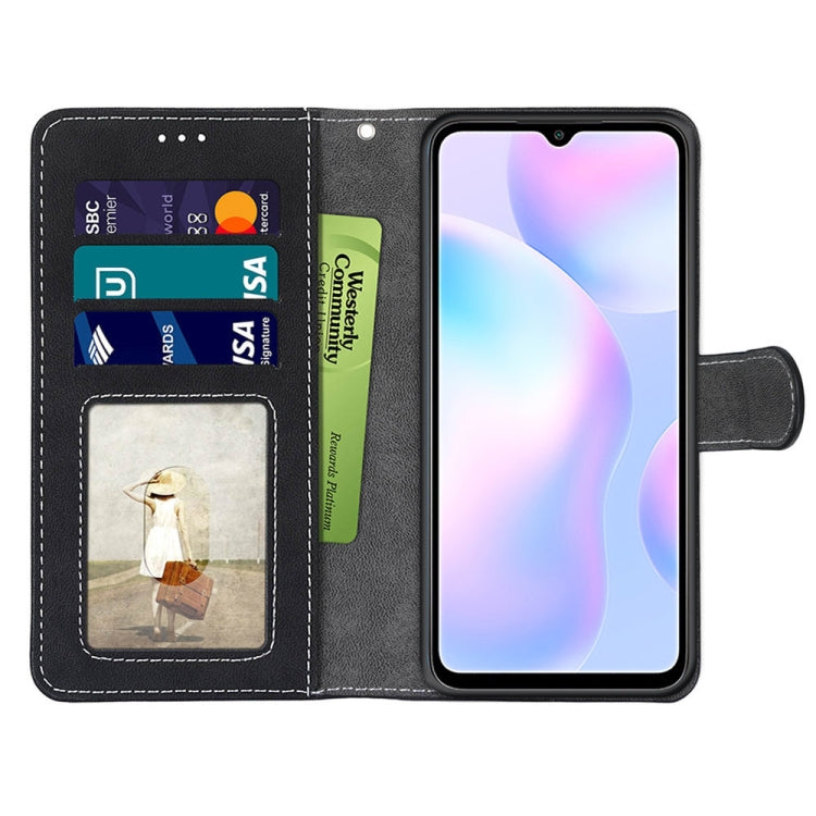 For Xiaomi Redmi 9A Retro Frosted Horizontal Flip PU Leather Case with Holder & Card Slots & Wallet & Photo Frame