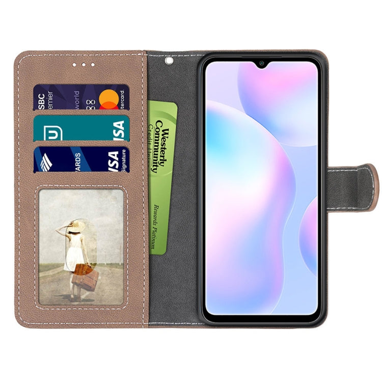 For Xiaomi Redmi 9A Retro Frosted Horizontal Flip PU Leather Case with Holder & Card Slots & Wallet & Photo Frame