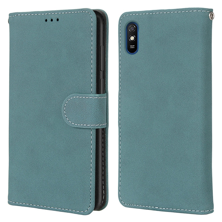 For Xiaomi Redmi 9A Retro Frosted Horizontal Flip PU Leather Case with Holder & Card Slots & Wallet & Photo Frame