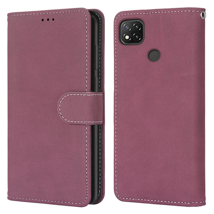 For Xiaomi Redmi 9C Retro Frosted Horizontal Flip PU Leather Case with Holder & Card Slots & Wallet & Photo Frame