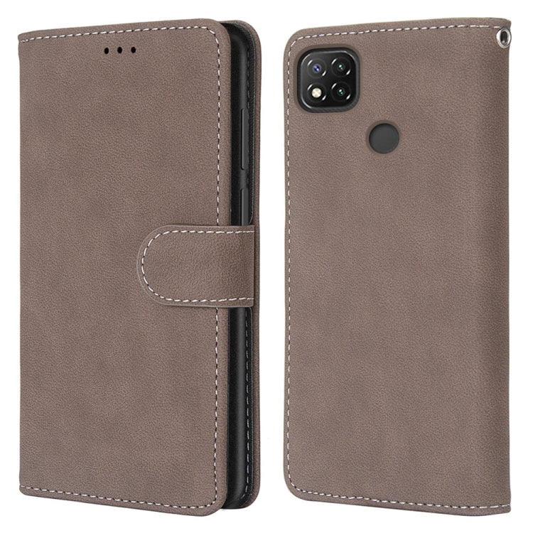 For Xiaomi Redmi 9C Retro Frosted Horizontal Flip PU Leather Case with Holder & Card Slots & Wallet & Photo Frame