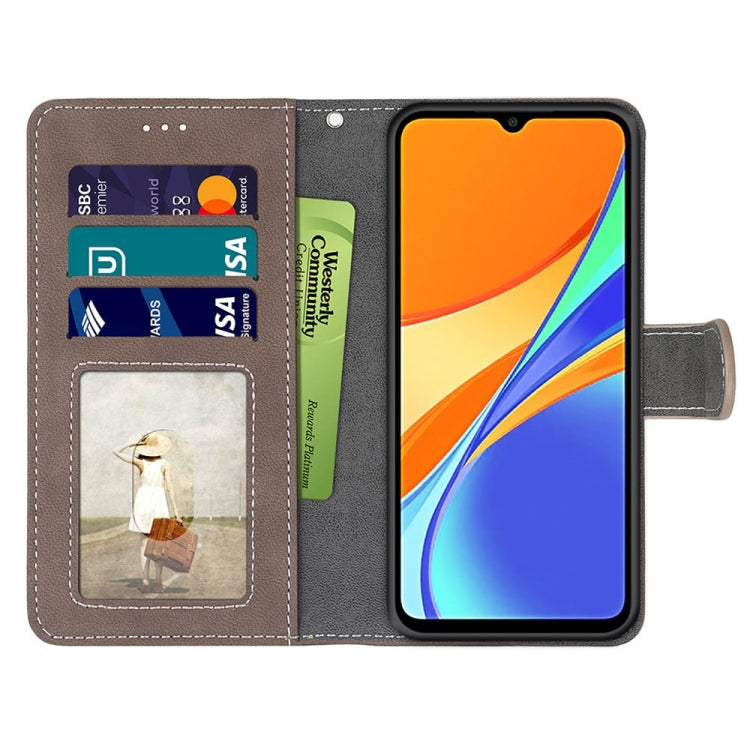 For Xiaomi Redmi 9C Retro Frosted Horizontal Flip PU Leather Case with Holder & Card Slots & Wallet & Photo Frame