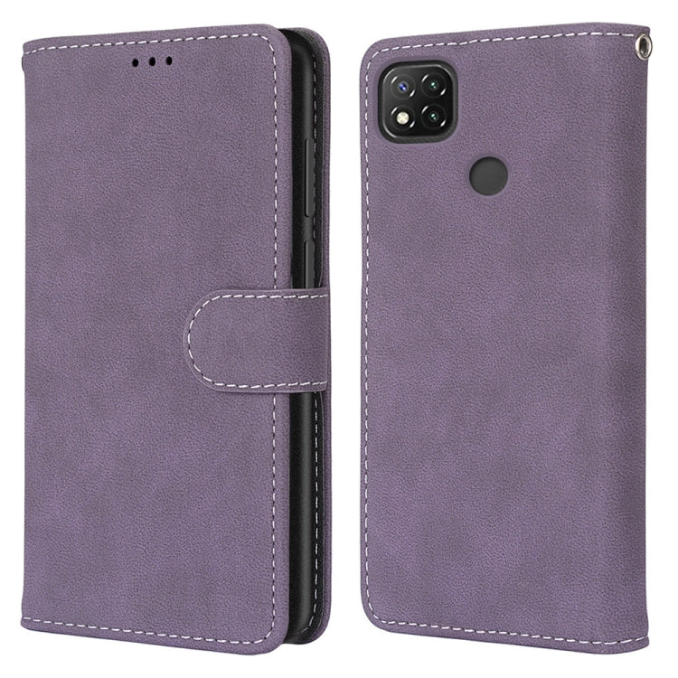 For Xiaomi Redmi 9C Retro Frosted Horizontal Flip PU Leather Case with Holder & Card Slots & Wallet & Photo Frame