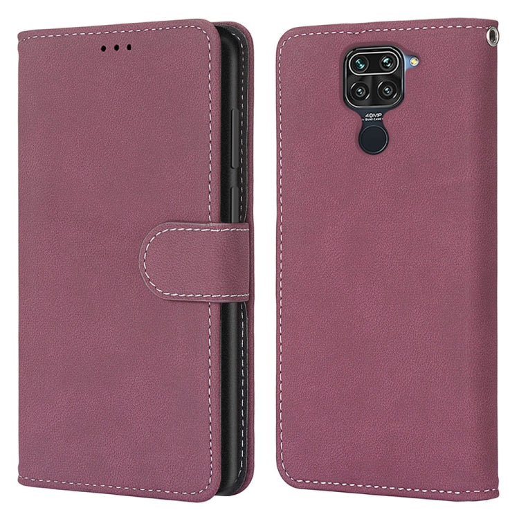 For Xiaomi Redmi Note 9 / 10X 4G Retro Frosted Horizontal Flip PU Leather Case with Holder & Card Slots & Wallet & Photo Frame