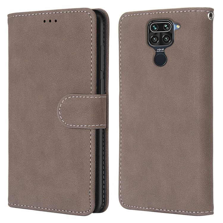 For Xiaomi Redmi Note 9 / 10X 4G Retro Frosted Horizontal Flip PU Leather Case with Holder & Card Slots & Wallet & Photo Frame