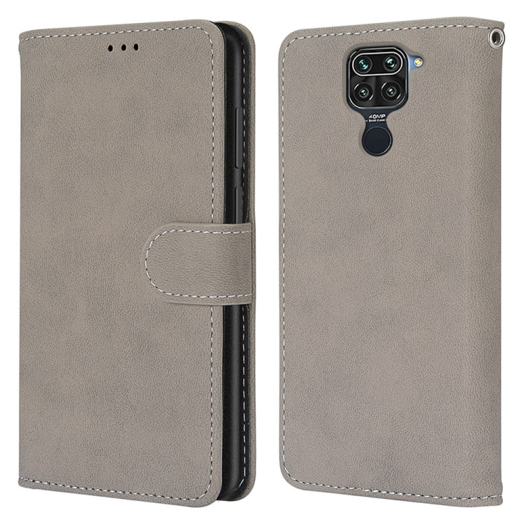 For Xiaomi Redmi Note 9 / 10X 4G Retro Frosted Horizontal Flip PU Leather Case with Holder & Card Slots & Wallet & Photo Frame