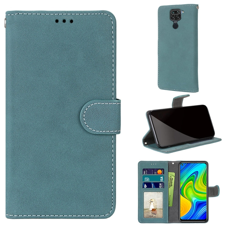 For Xiaomi Redmi Note 9 / 10X 4G Retro Frosted Horizontal Flip PU Leather Case with Holder & Card Slots & Wallet & Photo Frame