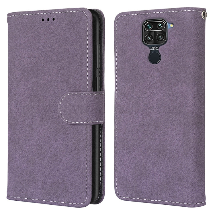 For Xiaomi Redmi Note 9 / 10X 4G Retro Frosted Horizontal Flip PU Leather Case with Holder & Card Slots & Wallet & Photo Frame