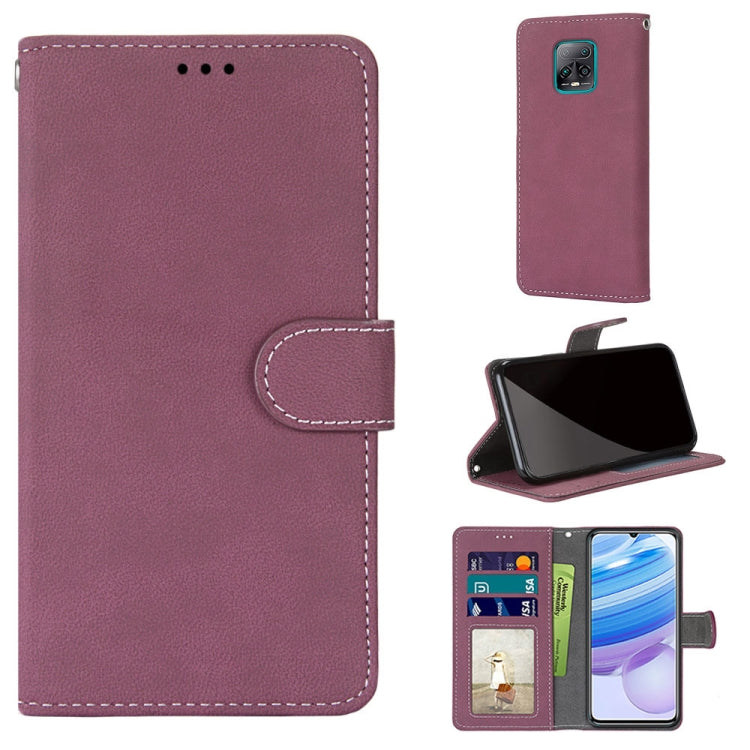 For Xiaomi Redmi 10X 5G / 10X Pro 5G Retro Frosted Horizontal Flip PU Leather Case with Holder & Card Slots & Wallet & Photo Frame