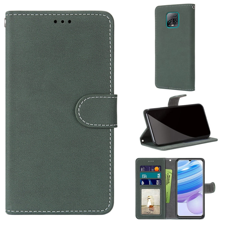 For Xiaomi Redmi 10X 5G / 10X Pro 5G Retro Frosted Horizontal Flip PU Leather Case with Holder & Card Slots & Wallet & Photo Frame