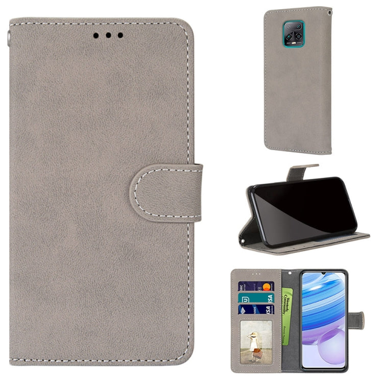 For Xiaomi Redmi 10X 5G / 10X Pro 5G Retro Frosted Horizontal Flip PU Leather Case with Holder & Card Slots & Wallet & Photo Frame