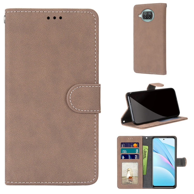 For Xiaomi Mi 10T Lite Retro Frosted Horizontal Flip PU Leather Case with Holder & Card Slots & Wallet & Photo Frame