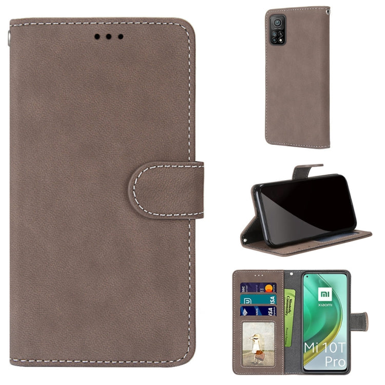 For Xiaomi Mi 10T Pro / 10T / Redmi K30S Retro Frosted Horizontal Flip PU Leather Case with Holder & Card Slots & Wallet & Photo Frame