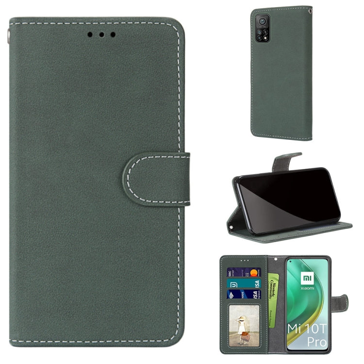 For Xiaomi Mi 10T Pro / 10T / Redmi K30S Retro Frosted Horizontal Flip PU Leather Case with Holder & Card Slots & Wallet & Photo Frame