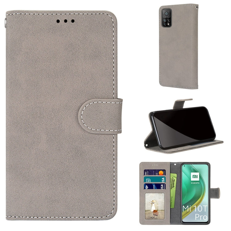 For Xiaomi Mi 10T Pro / 10T / Redmi K30S Retro Frosted Horizontal Flip PU Leather Case with Holder & Card Slots & Wallet & Photo Frame