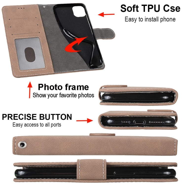 For ZTE Axon 11 5G Retro Frosted Horizontal Flip PU Leather Case with Holder & Card Slots & Wallet & Photo Frame