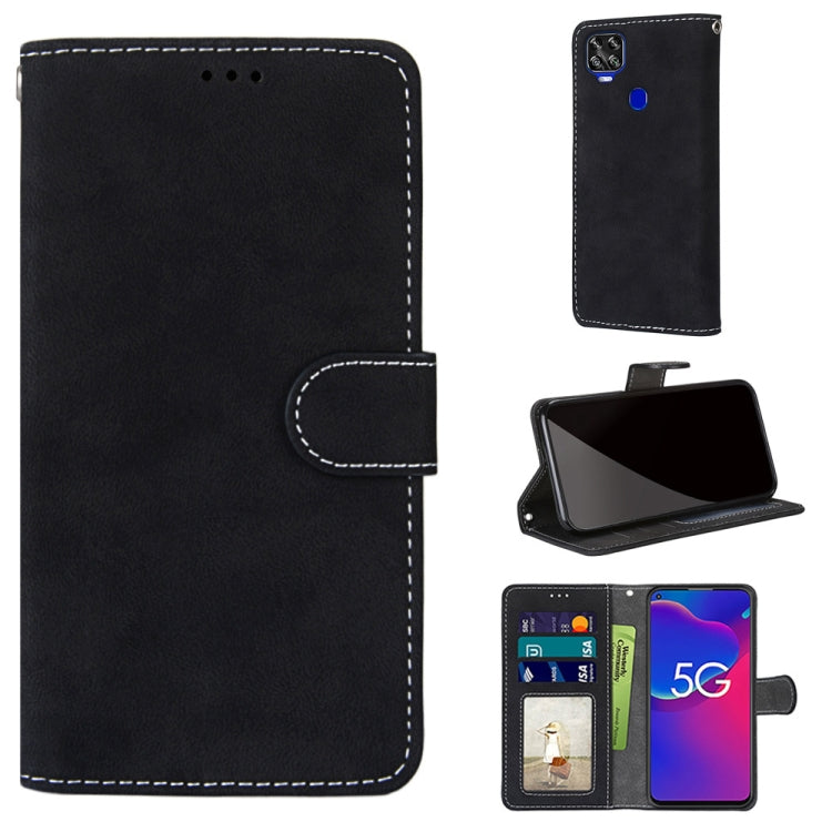 For ZTE Axon 11 SE 5G Retro Frosted Horizontal Flip PU Leather Case with Holder & Card Slots & Wallet & Photo Frame