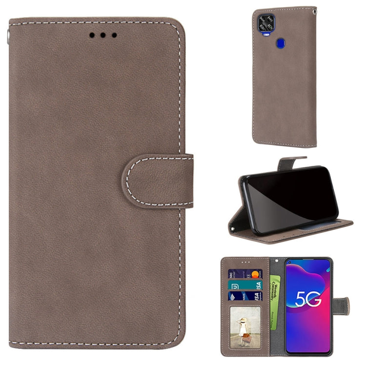 For ZTE Axon 11 SE 5G Retro Frosted Horizontal Flip PU Leather Case with Holder & Card Slots & Wallet & Photo Frame