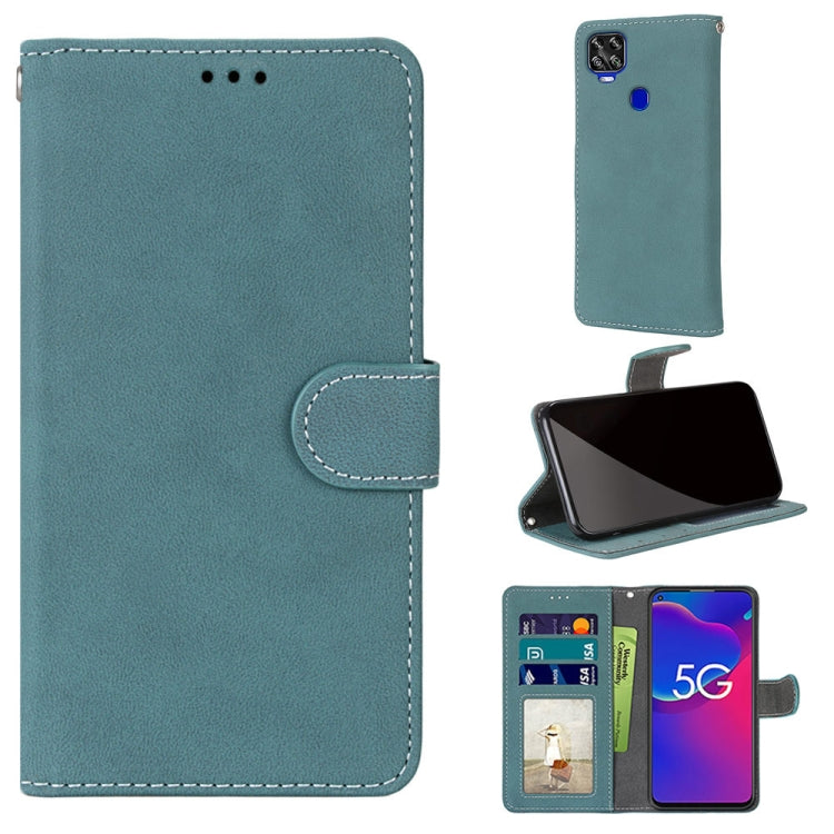 For ZTE Axon 11 SE 5G Retro Frosted Horizontal Flip PU Leather Case with Holder & Card Slots & Wallet & Photo Frame