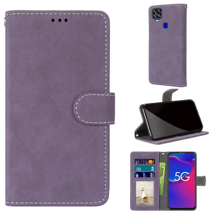 For ZTE Axon 11 SE 5G Retro Frosted Horizontal Flip PU Leather Case with Holder & Card Slots & Wallet & Photo Frame