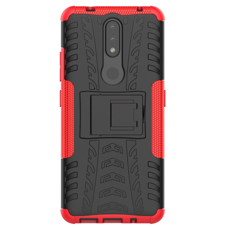 For Nokia 2.4 Tire Texture Shockproof TPU+PC Protective Case with Holder