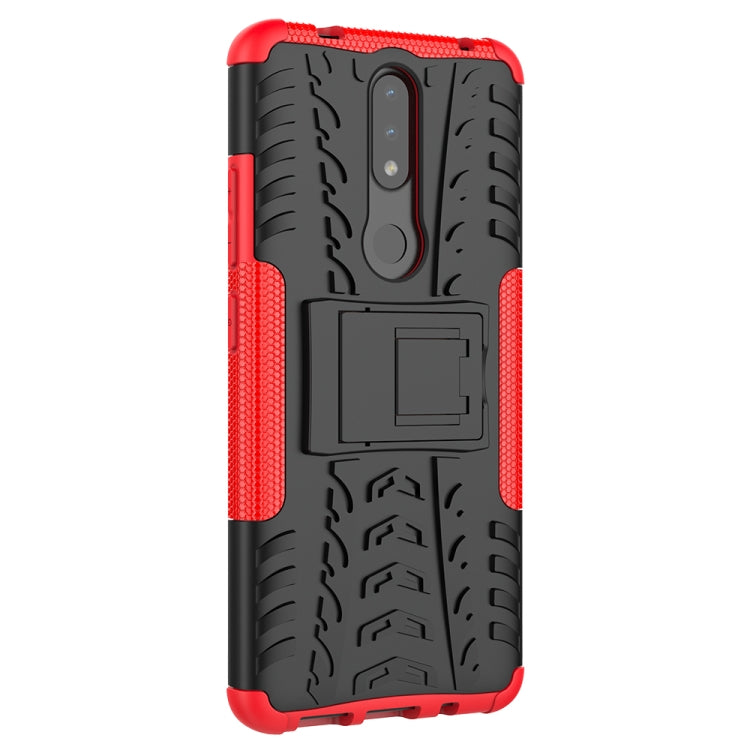 For Nokia 2.4 Tire Texture Shockproof TPU+PC Protective Case with Holder