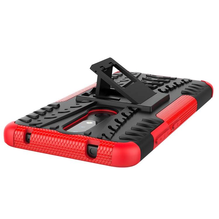For Nokia 2.4 Tire Texture Shockproof TPU+PC Protective Case with Holder