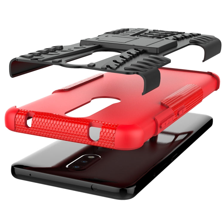 For Nokia 2.4 Tire Texture Shockproof TPU+PC Protective Case with Holder