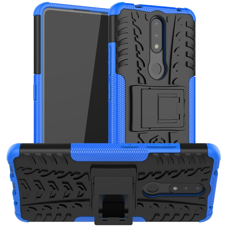 For Nokia 2.4 Tire Texture Shockproof TPU+PC Protective Case with Holder