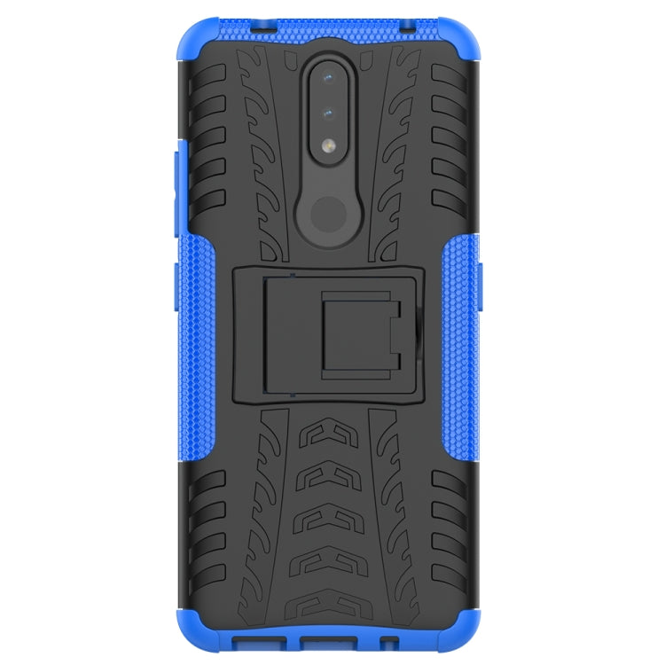 For Nokia 2.4 Tire Texture Shockproof TPU+PC Protective Case with Holder