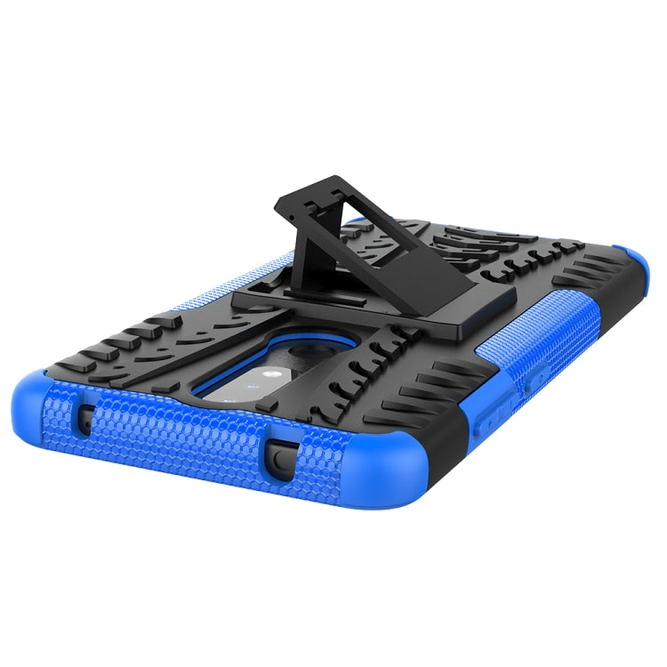 For Nokia 2.4 Tire Texture Shockproof TPU+PC Protective Case with Holder