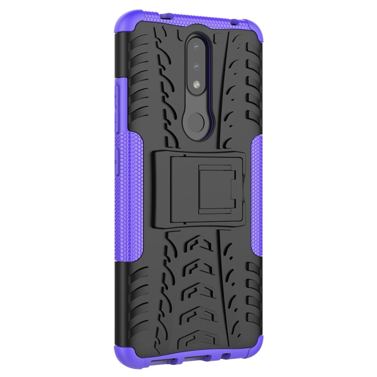 For Nokia 2.4 Tire Texture Shockproof TPU+PC Protective Case with Holder