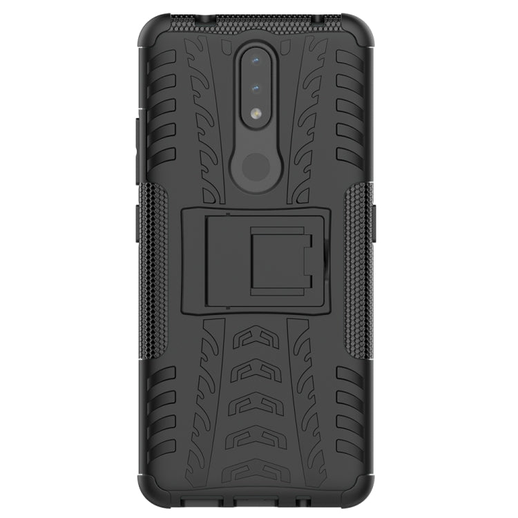 For Nokia 2.4 Tire Texture Shockproof TPU+PC Protective Case with Holder