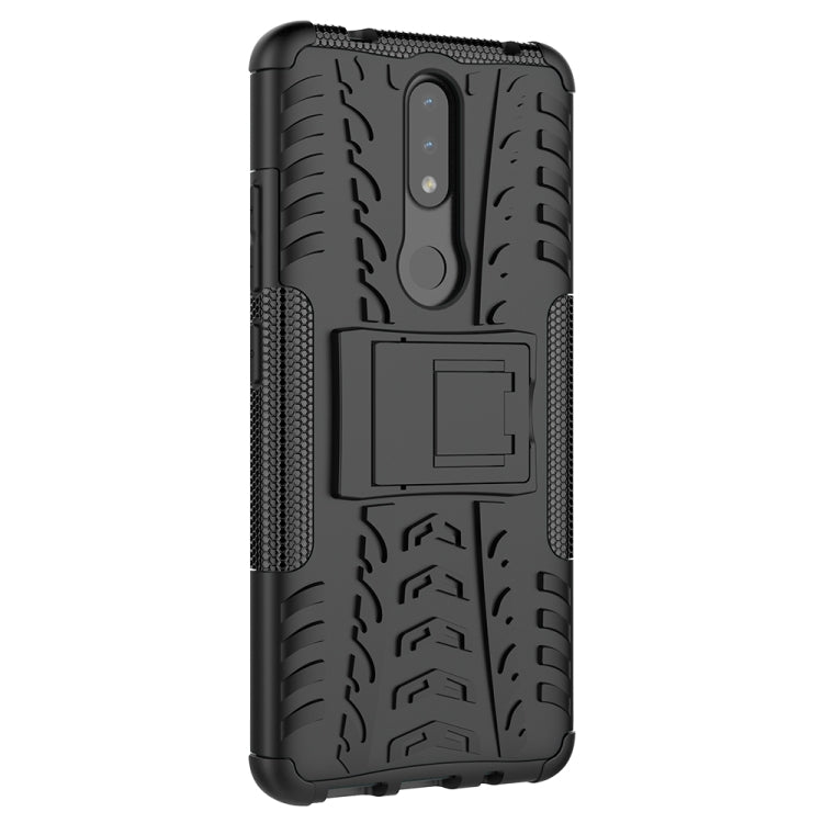 For Nokia 2.4 Tire Texture Shockproof TPU+PC Protective Case with Holder