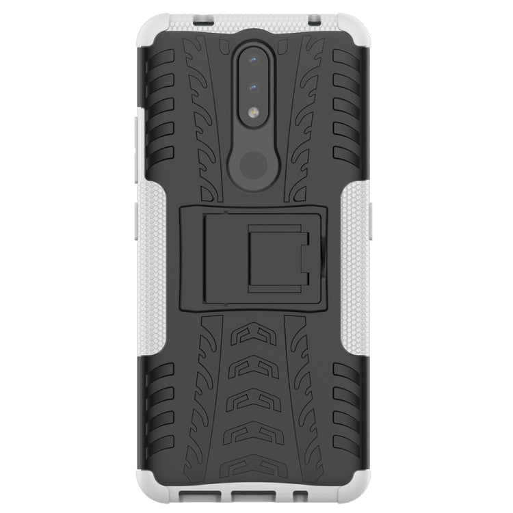 For Nokia 2.4 Tire Texture Shockproof TPU+PC Protective Case with Holder