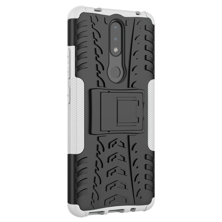 For Nokia 2.4 Tire Texture Shockproof TPU+PC Protective Case with Holder