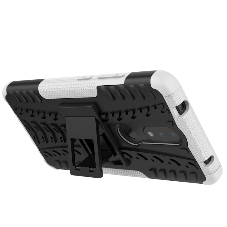 For Nokia 2.4 Tire Texture Shockproof TPU+PC Protective Case with Holder