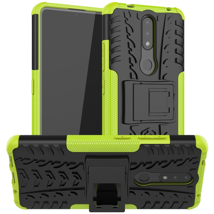 For Nokia 2.4 Tire Texture Shockproof TPU+PC Protective Case with Holder