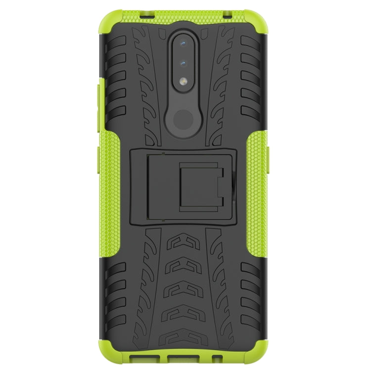 For Nokia 2.4 Tire Texture Shockproof TPU+PC Protective Case with Holder