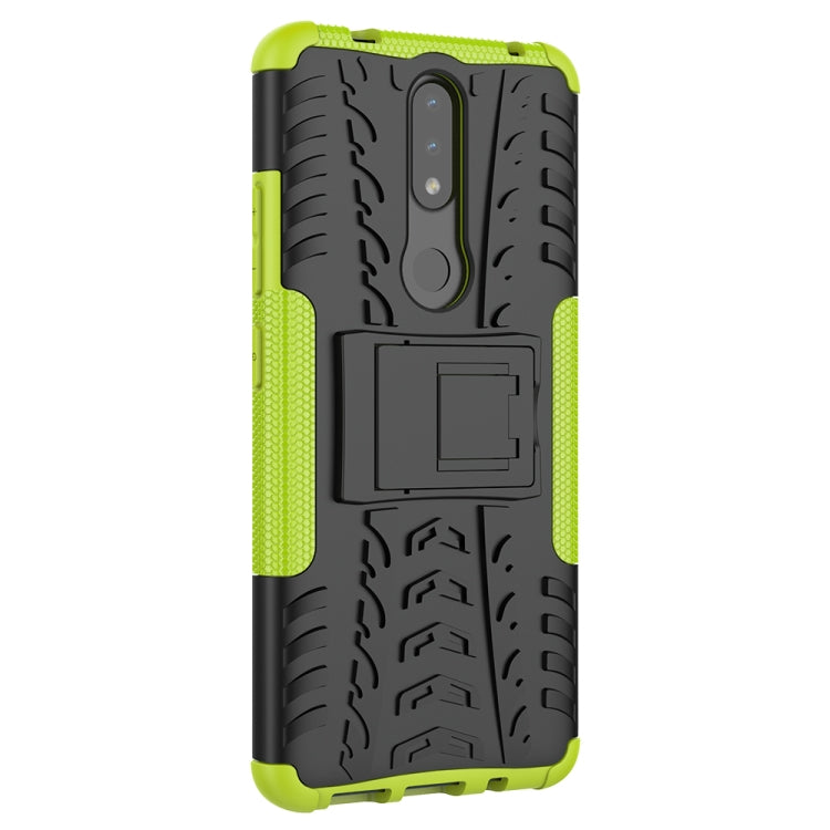 For Nokia 2.4 Tire Texture Shockproof TPU+PC Protective Case with Holder